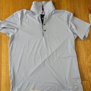 Men's Striped Polo Shirt - Blue